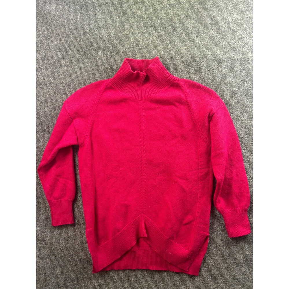 Maeve Anthropologie Sweater Women Small Pink Mock Neck Tulip Hem